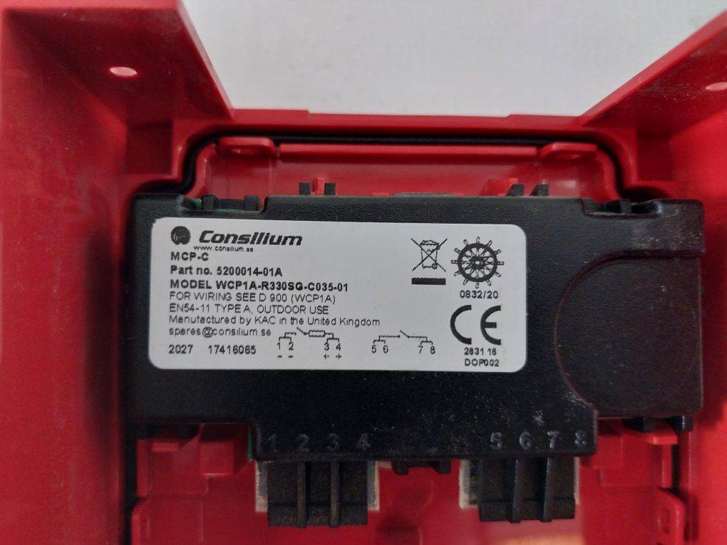 Consilium Salwico/Kac 5200014-01A Manual Call Point Wcp1A-r330Sg-c035-01