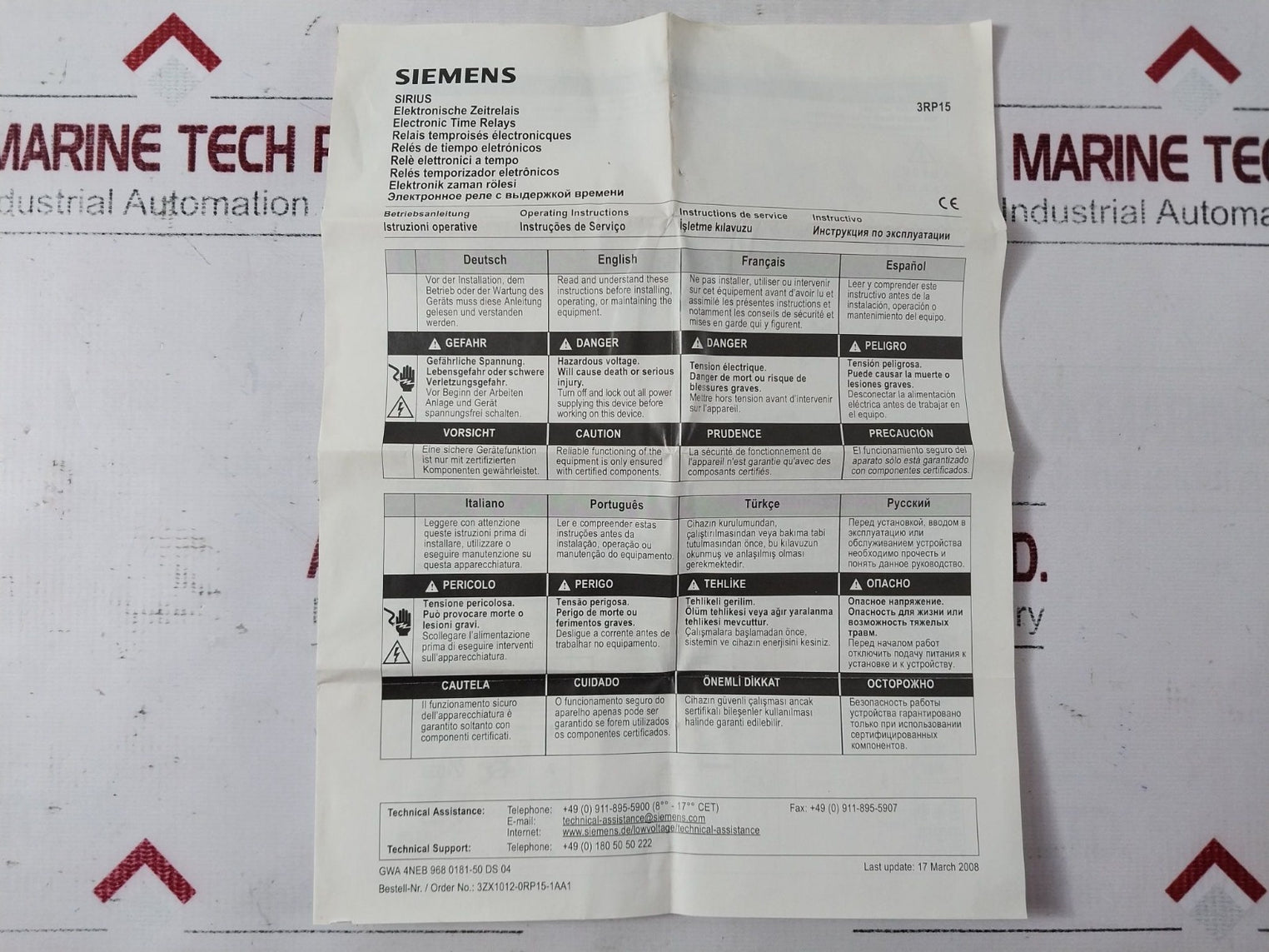 Siemens 3Rp1560-1Sp30 Electronic Time Relay