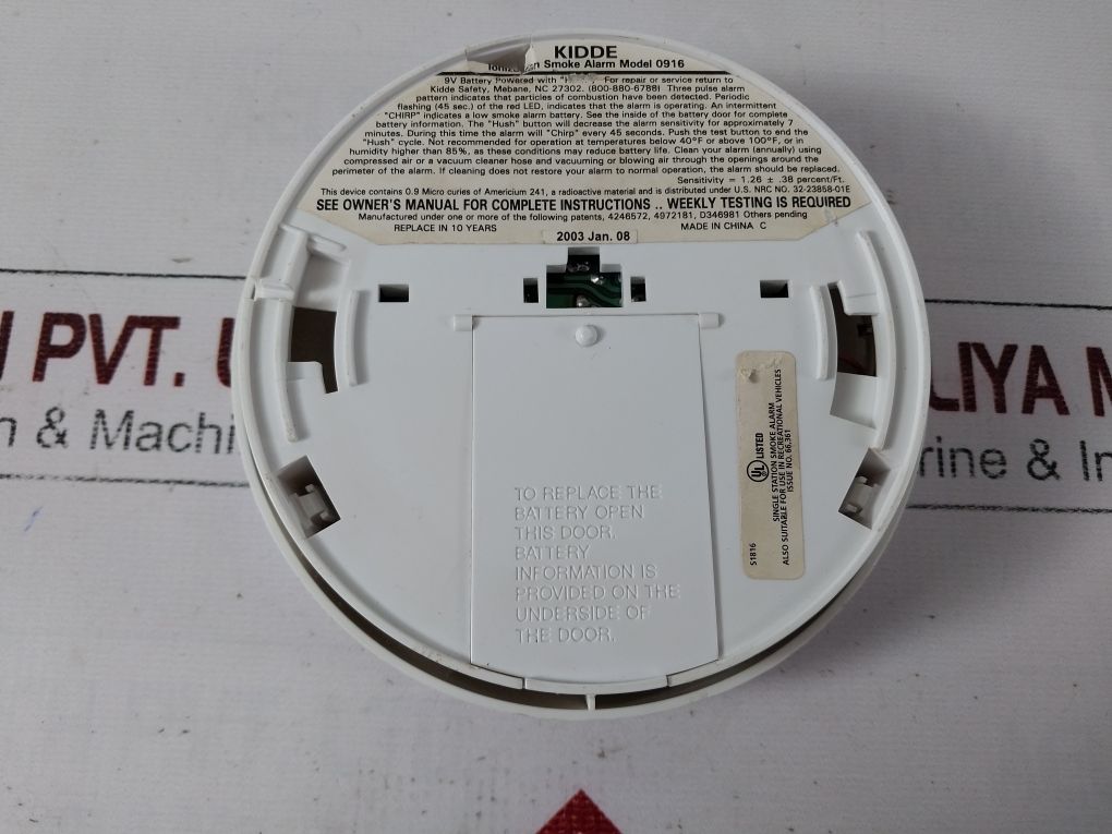 Lot Of 3X Kidde 0916 Ionization Smoke Alarm