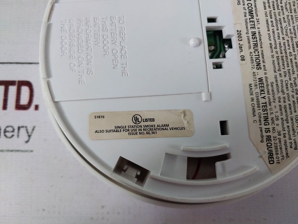 Lot Of 3X Kidde 0916 Ionization Smoke Alarm