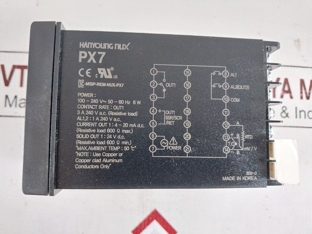 Hanyoung Nux Px7-00 Temp. Controller Msip-rem-nux-px7