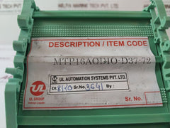 Ul Automation Mtp16Aodio-d37-72 Input Interface Relay Card Ul16-iota-d37-72-xor