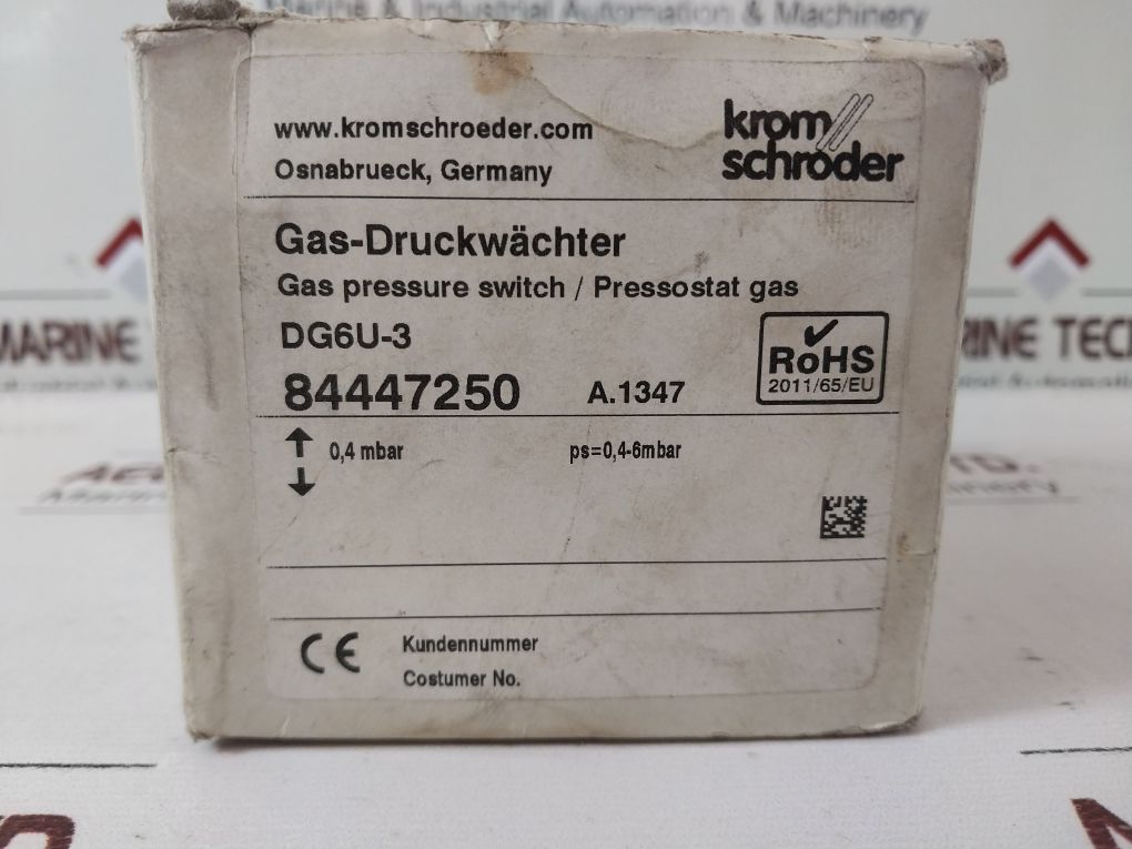 Krom Schroder Dg6U-3 Gas Pressure Switch