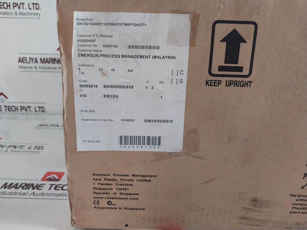 Rosemount 3051S2Tg3A2E11A1Bb4D1E7M5P1Q4Qtt1 Pressure Transmitterset 3051S Series