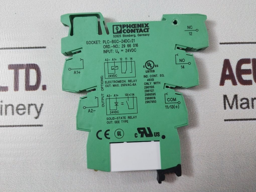 Phoenix Contact Plc-bsc-24Dc/21 Socket 29 66 016 