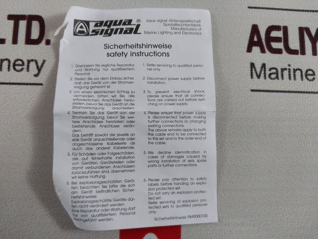 Aqua Signal 9840062500 Connection Box With Ignition Unit Hole