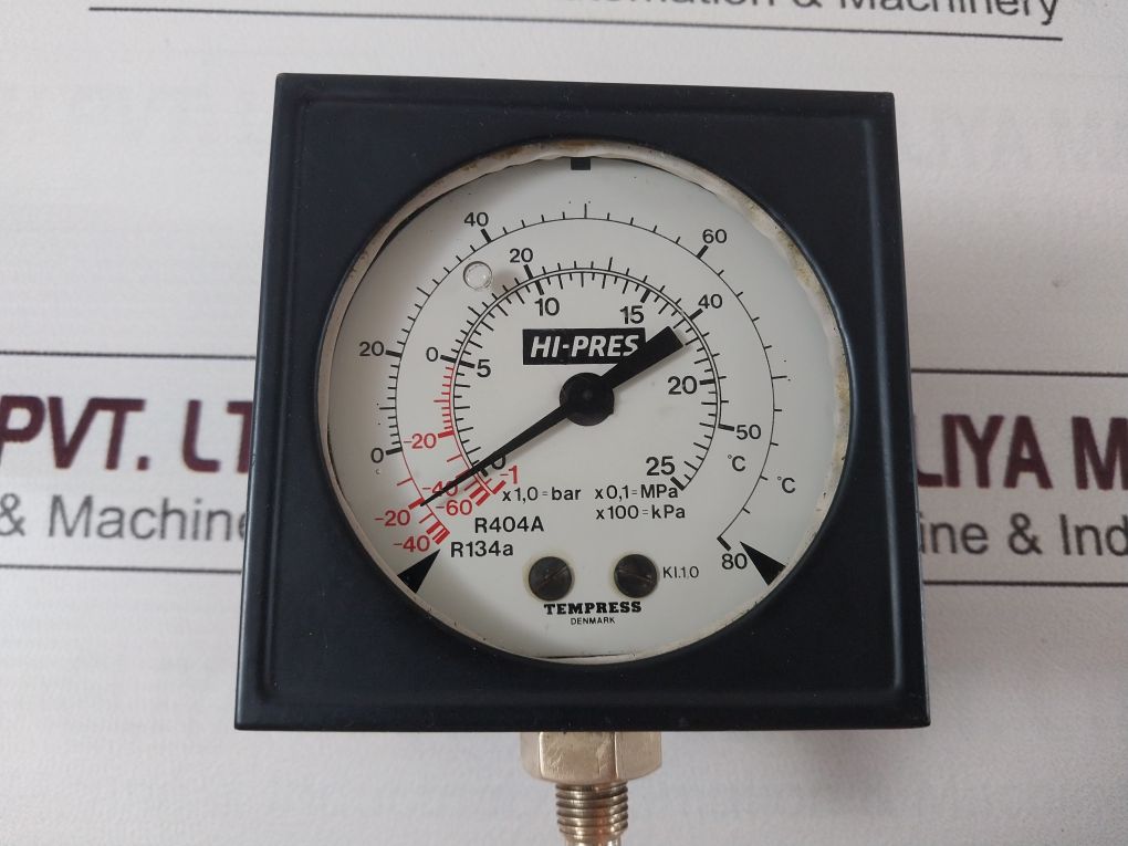 Tempress R404A R134A Pressure Gauge -1 To 25