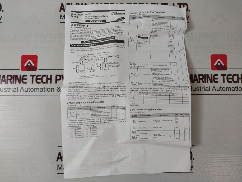 Yokogawa Um33A Digital Indicator Panel Meter Um33A-000-01