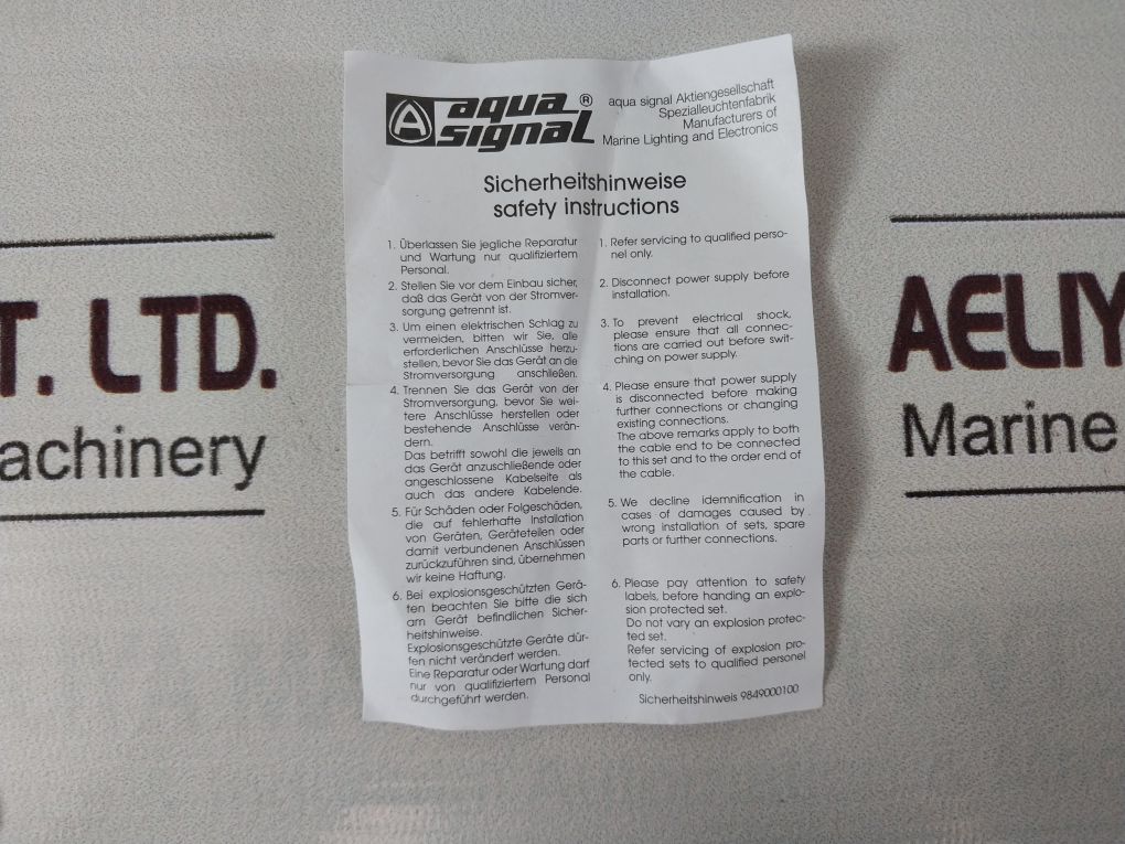 Aqua Signal 9840035600 Connection Box With Ignition Unit 8100407700