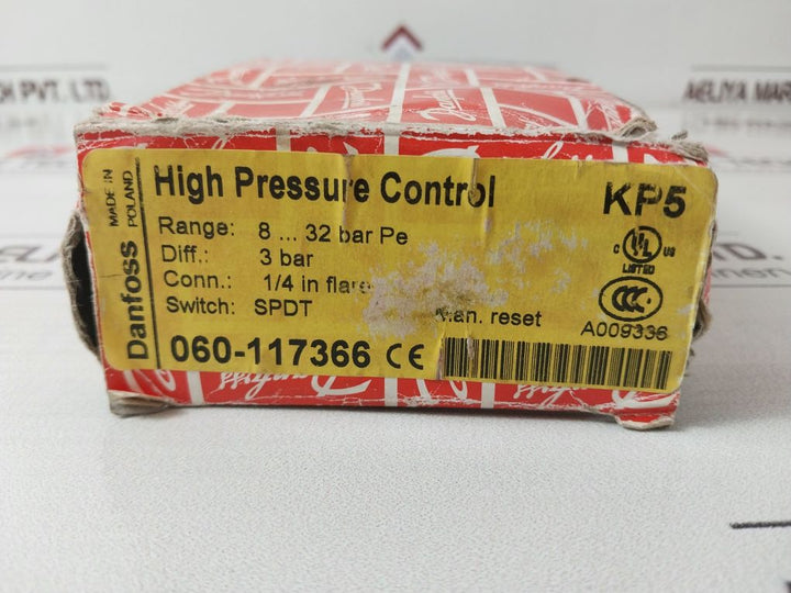 Danfoss Kp 5 High Pressure Control Switch 060-117366