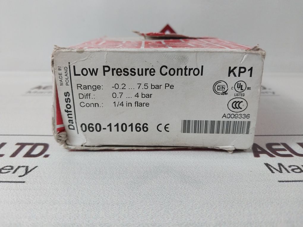 Danfoss Kp1 060-110166 Low Pressure Control -0.2…7.5 Bar Pe