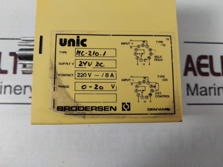 Unic Mc-210.1 Voltage Relay 0-20 V
