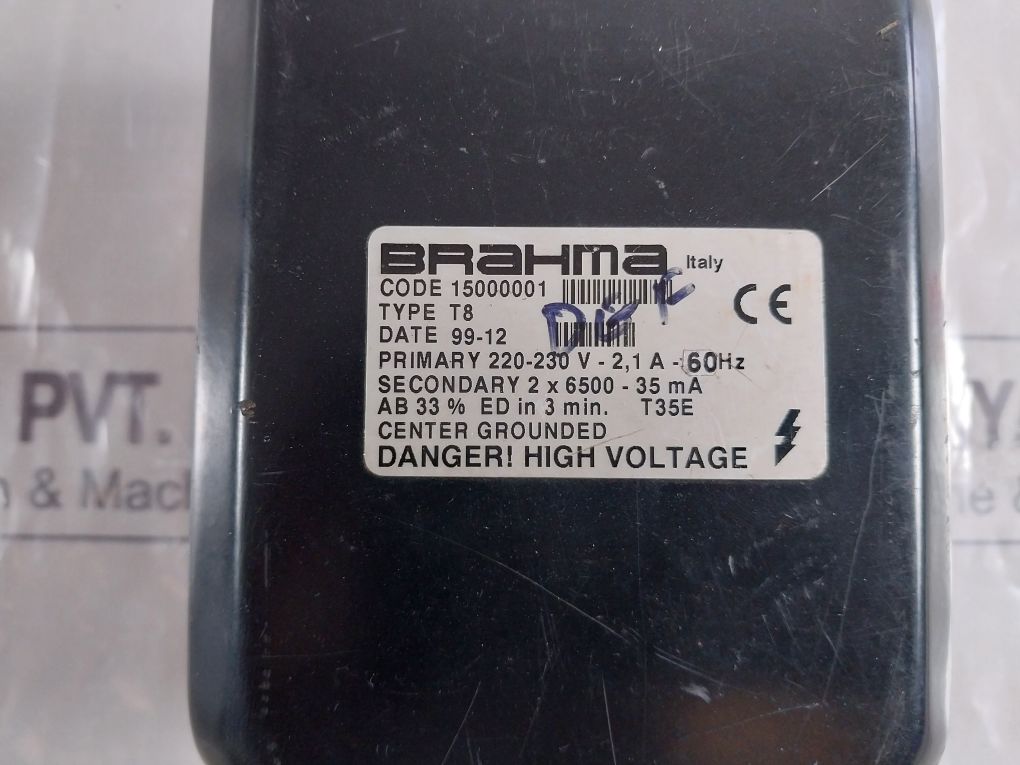 Brahma 15000001 Ignition Transformer T8