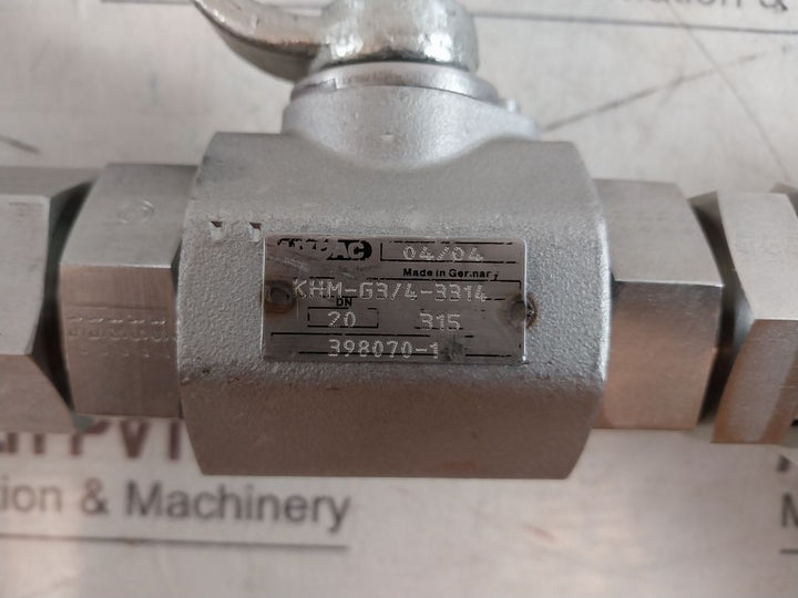 Hydac Mdf Bh Hc 60 Oc 20 A 1.0 Filter With Khm-g3/4-3314,Vm5-b.1