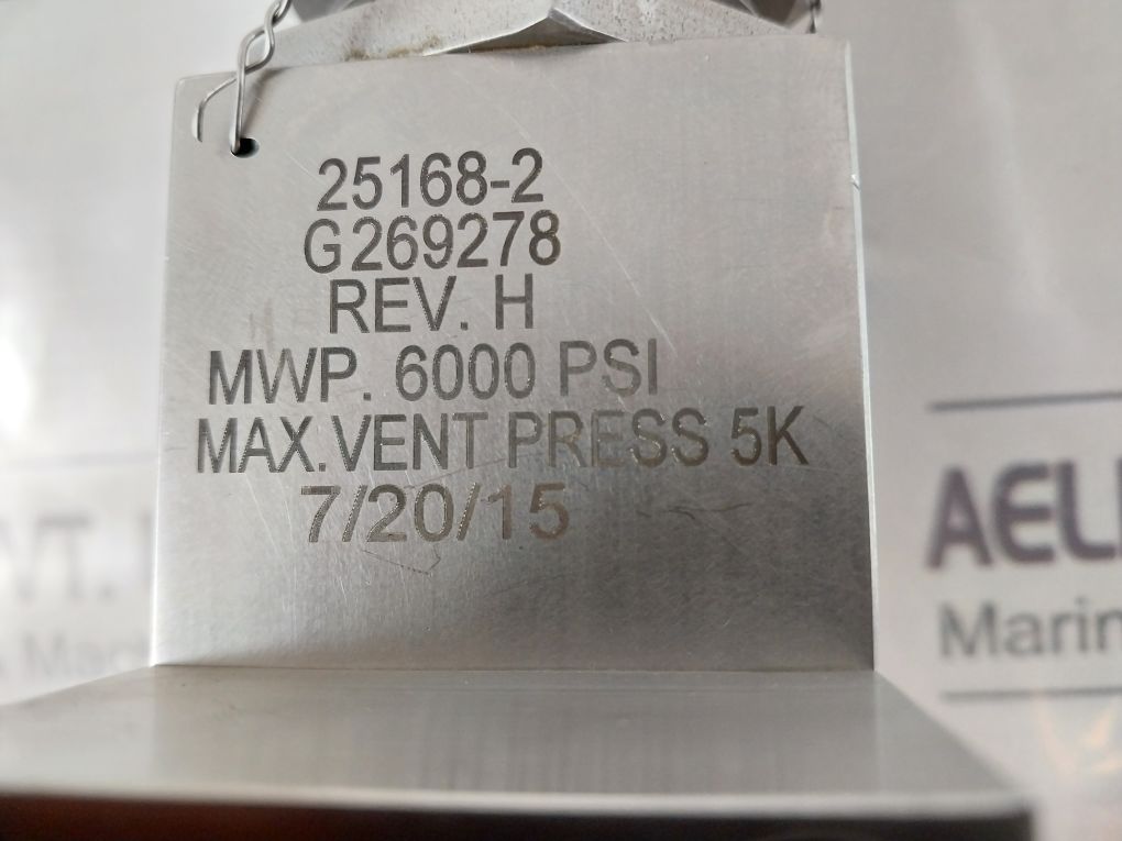 Gilmore 25168-2-5500 Relief Valve 25168-2 6000 Psi