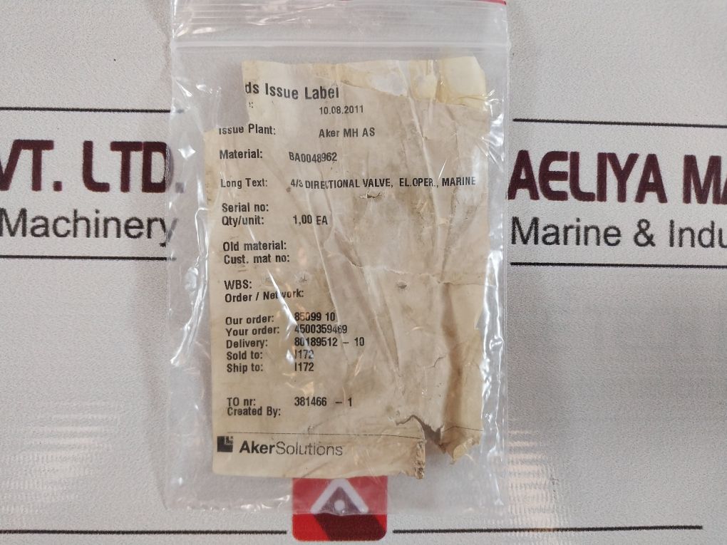 Atos Dha-0713/M 24 4/3 Directional Control Valve 0A-24Dc