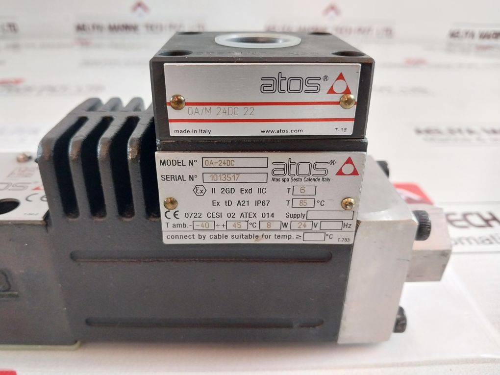 Atos Dha-0713/M 24 4/3 Directional Control Valve 0A-24Dc