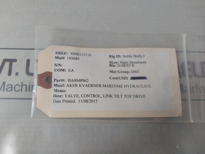 Atos/Aker Dha-0713/M 22 Direction Control Valve