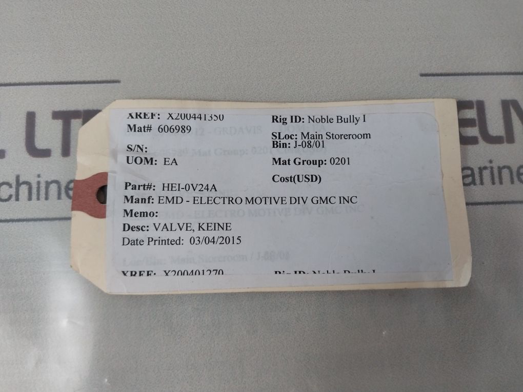 Kiene/Emd V-24A V-line Indicator Valve Hei-0V24A Ic557