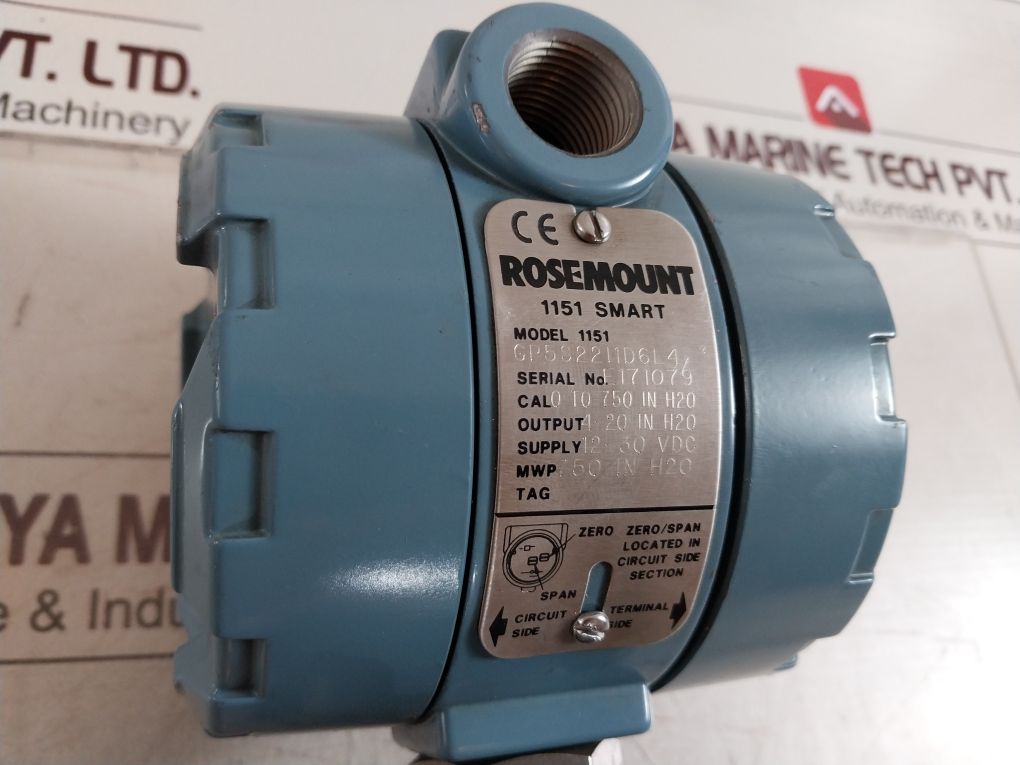 Rosemount R1151 Pressure Transmitter 1151 Gp5S22I1D6L4 – Aeliya Marine Tech