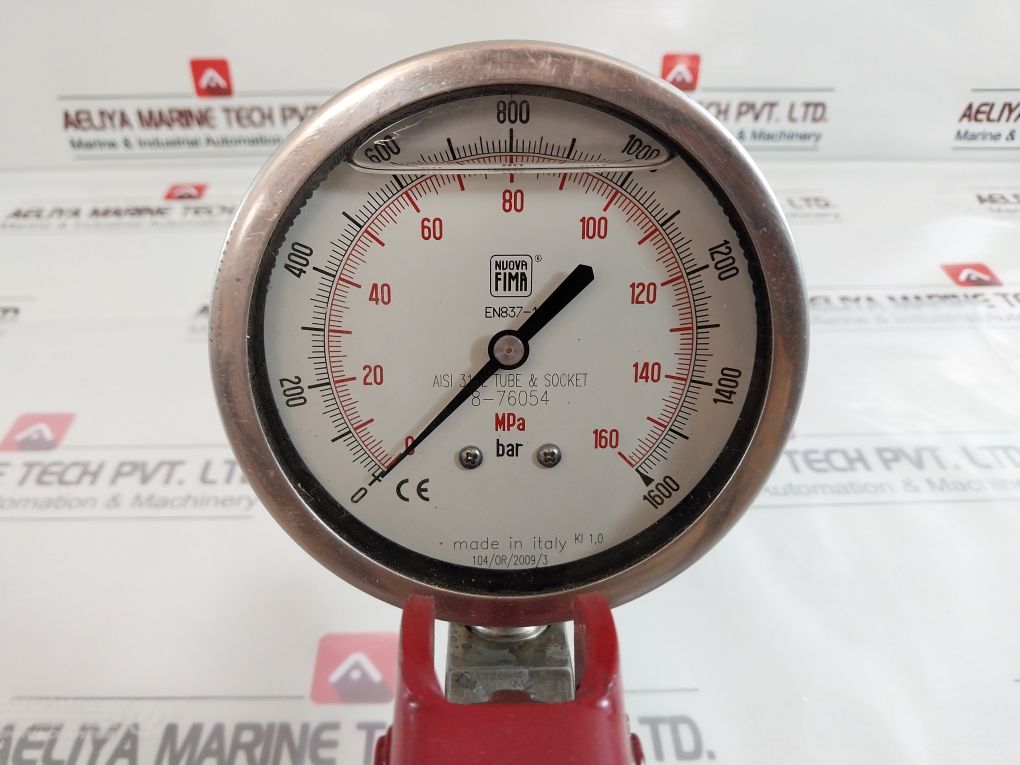 Hanmi P-3-1500 Hydraulic Hand Pump With En837-1 Pressure Gauge