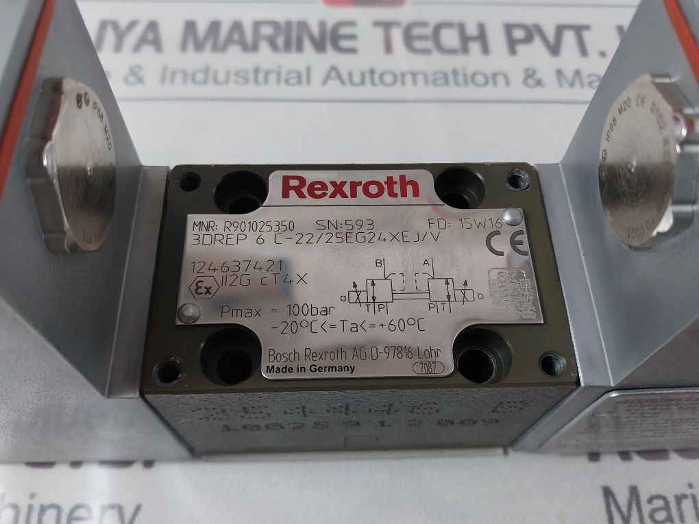 Rexroth R901025350 Pressure Reducing Valve 3Drep 6 C-22/25Eg24Xej/V