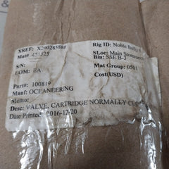 Oceaneering 100819 Cartridge Valve 100368B