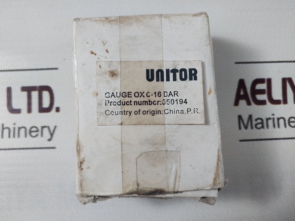 Unitor 550194 Gauge 0-230 Lbf/In2 0-16 Bar