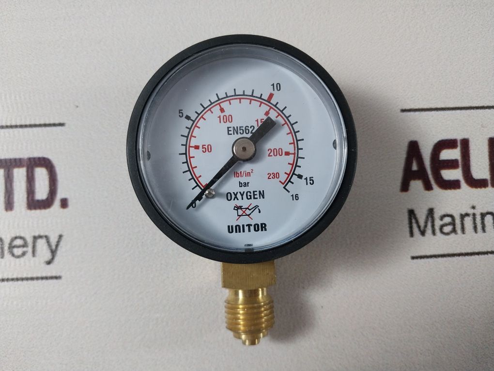 Unitor 550194 Gauge 0-230 Lbf/In2 0-16 Bar