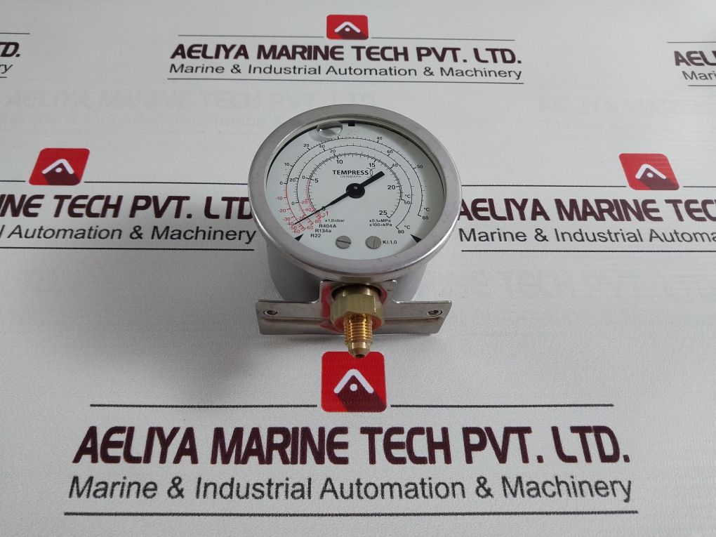 Tempress R404A+R134A+R22 Suction & Oil Pressure Gauge