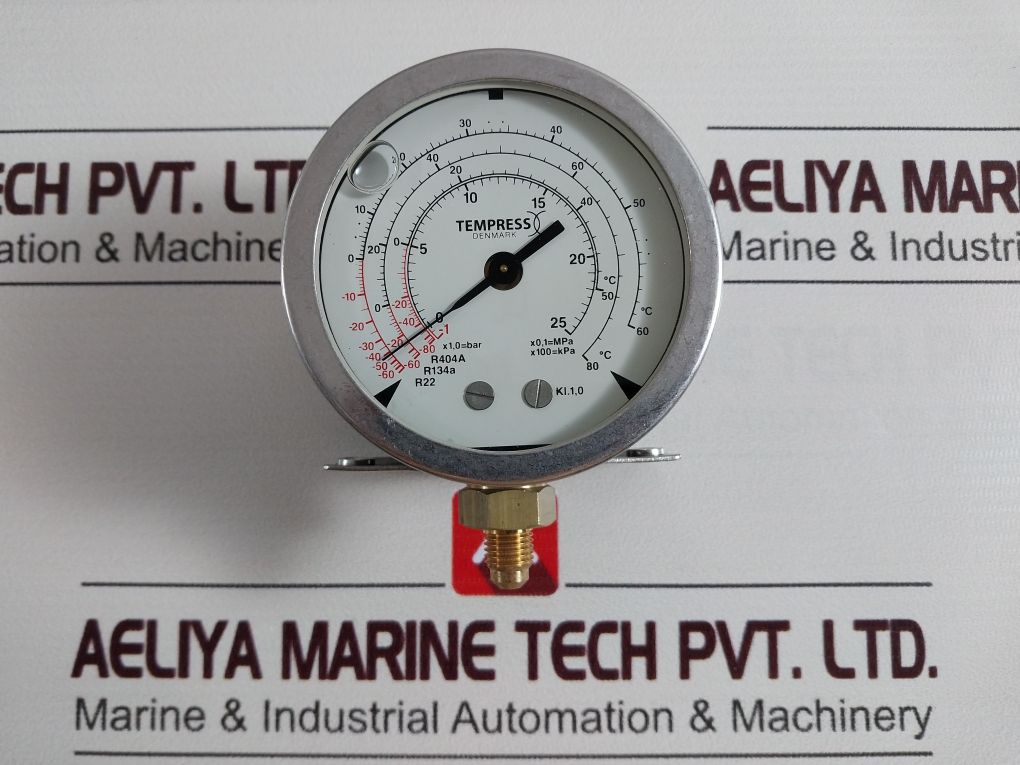 Tempress R404A+R134A+R22 Suction & Oil Pressure Gauge