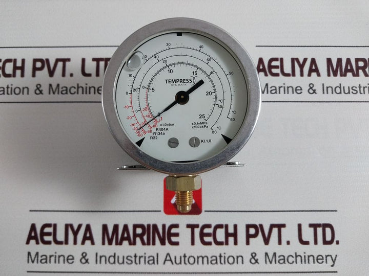 Tempress R404A+R134A+R22 Suction & Oil Pressure Gauge