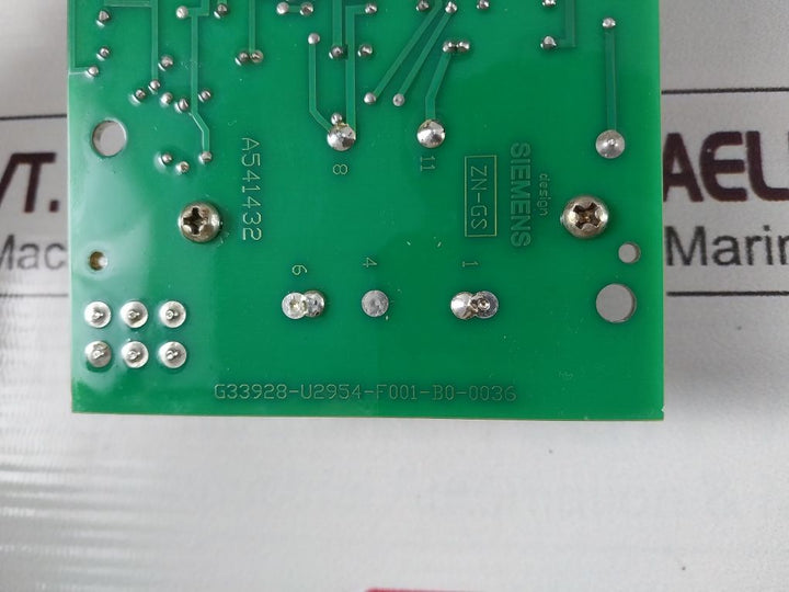 Siemens A541432 Pressure Adjusting Board Zn-gs