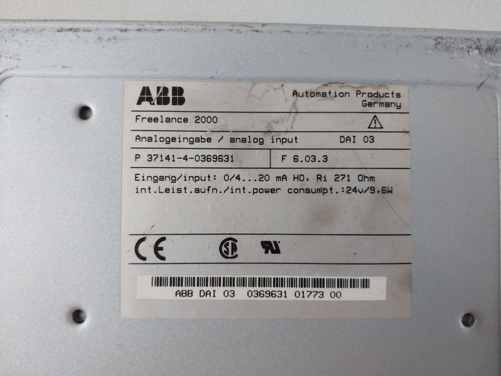 Abb Dai 03 Analog Input Module Freelance 2000