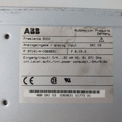 Abb Dai 03 Analog Input Module Freelance 2000
