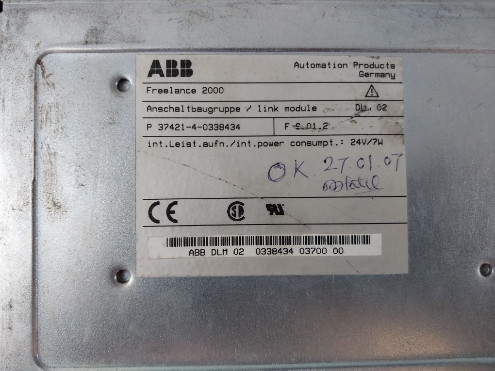 Abb Dlm 02 Link Module Freelance 2000 Dlm 02 0338434 03700 00