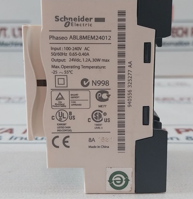 Schneider Electric Abl8Mem24012 Power Supply E209287