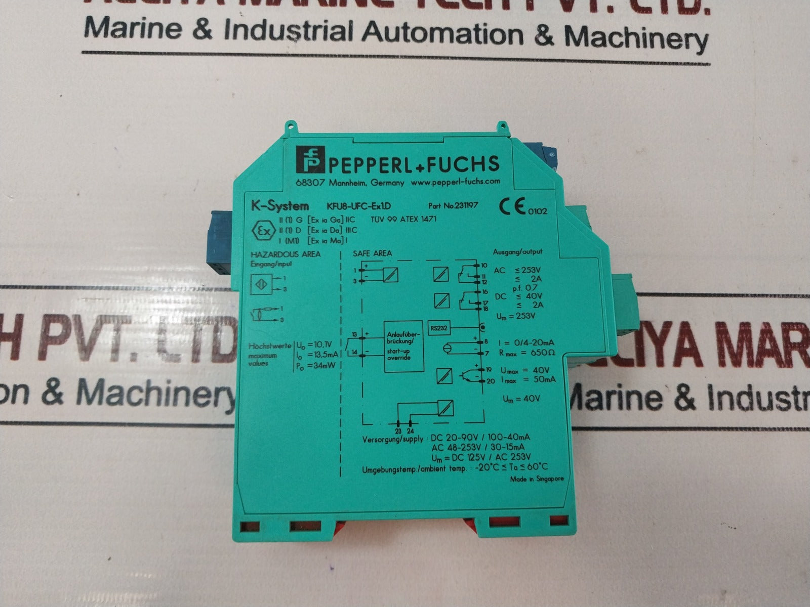 Pepperl+Fuchs Kfu8-ufc-ex1.D Frequency Converter With Trip Value 231197