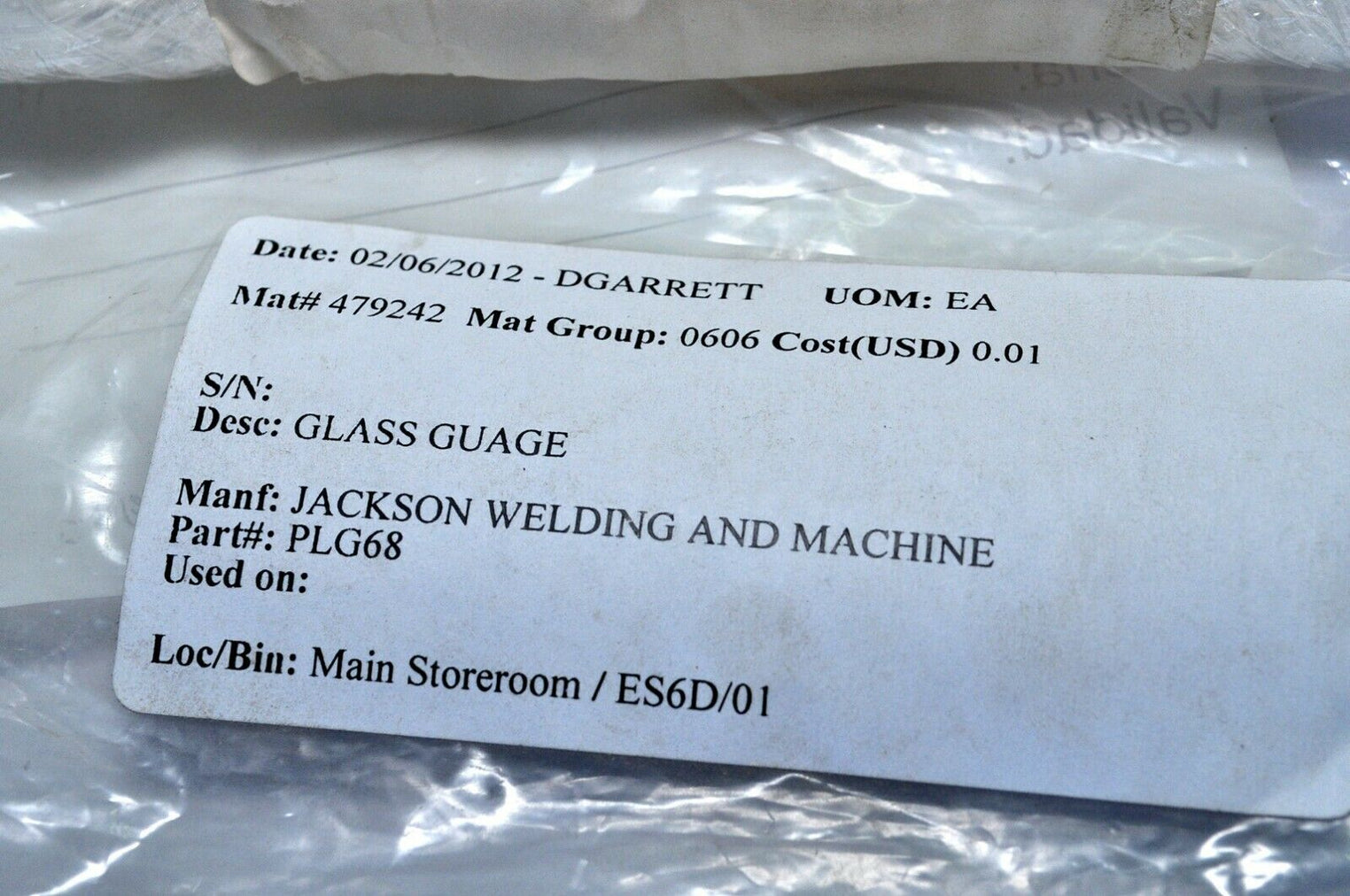 Jackson welding glass-gauge plg 68