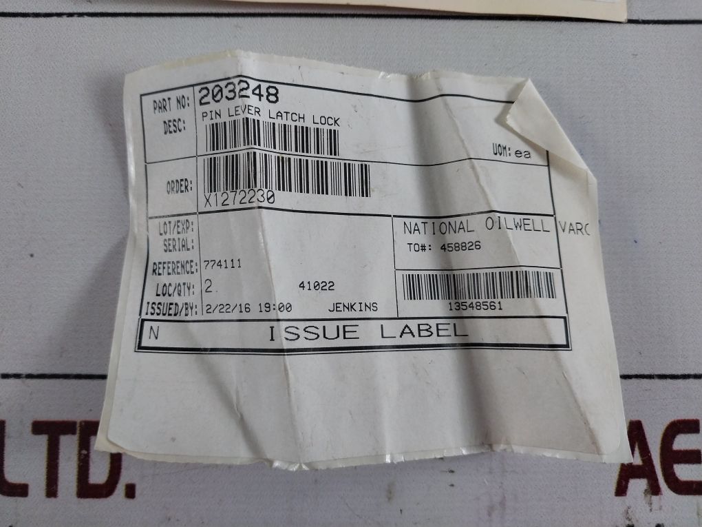 Lot Of 3X 203248 Pin Lever Latch Lock