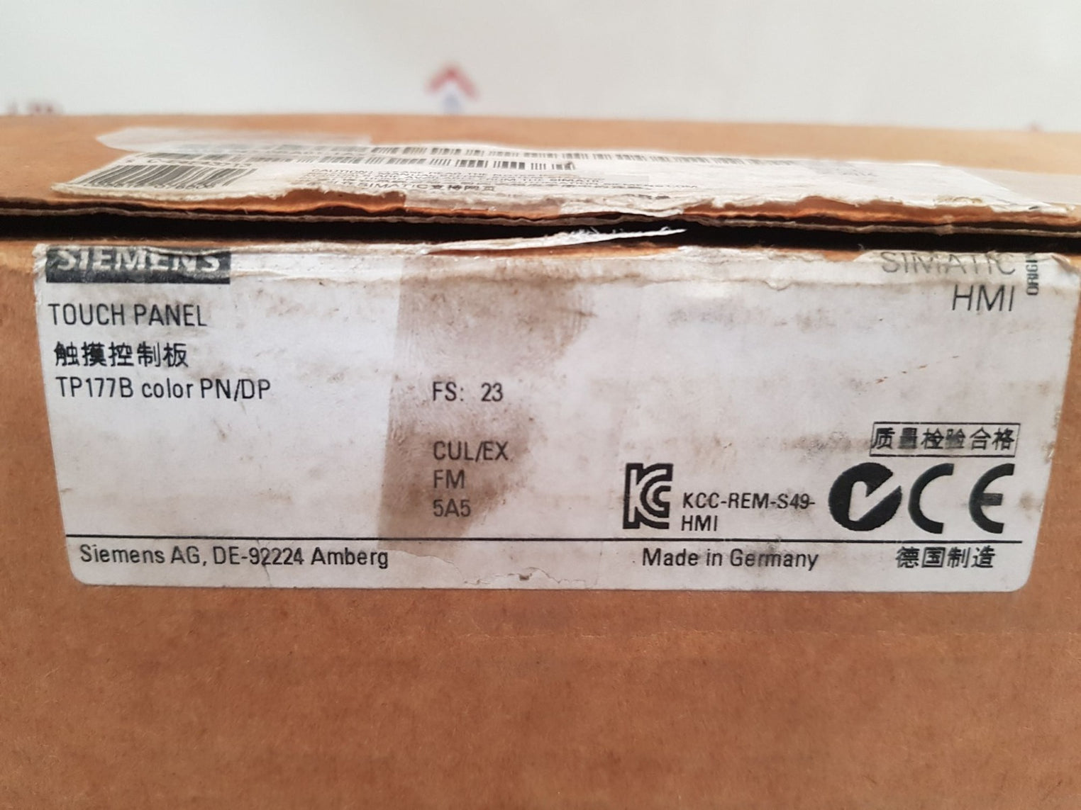 Siemens simatic hmi 6av6 642-0ba01-1ax1 touch panel 