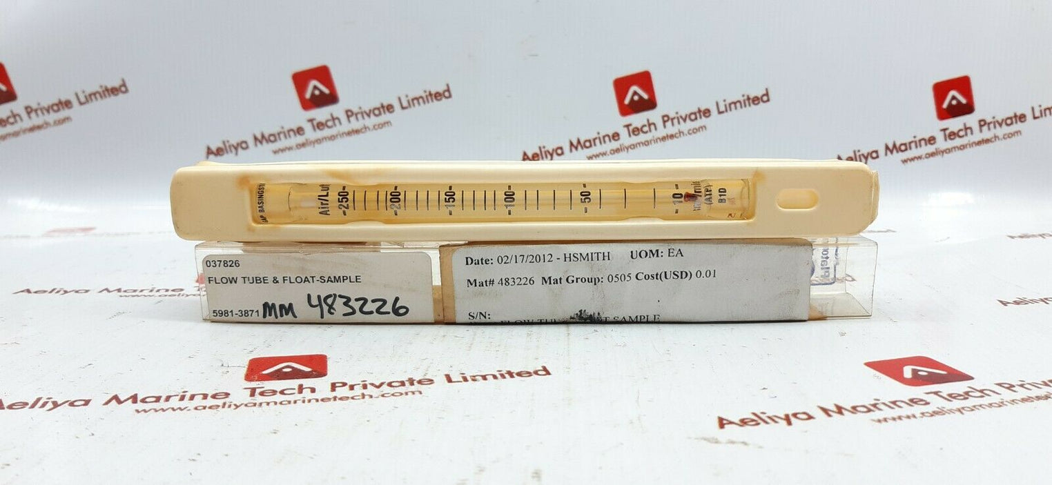 5981-3871 flow tube & float-sample