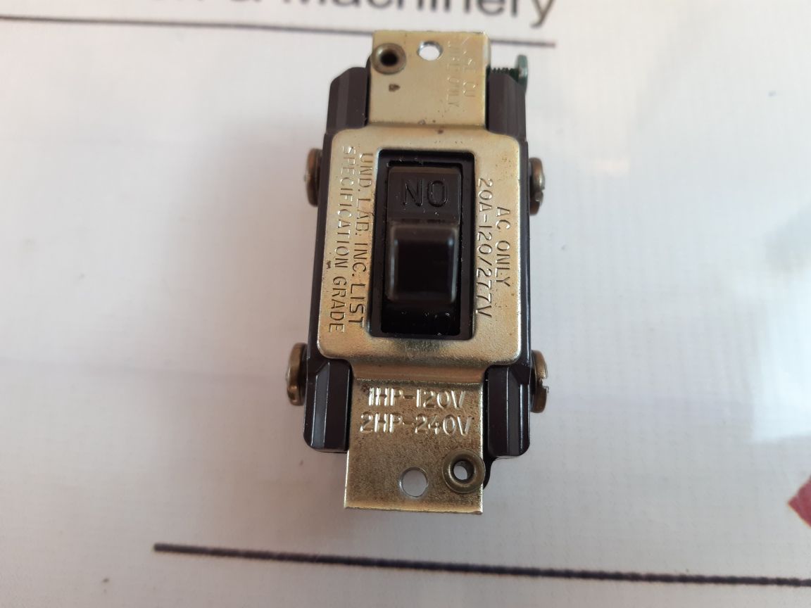 Set Of 2X 20A-120/277V 2 Pole Toggle Switch
