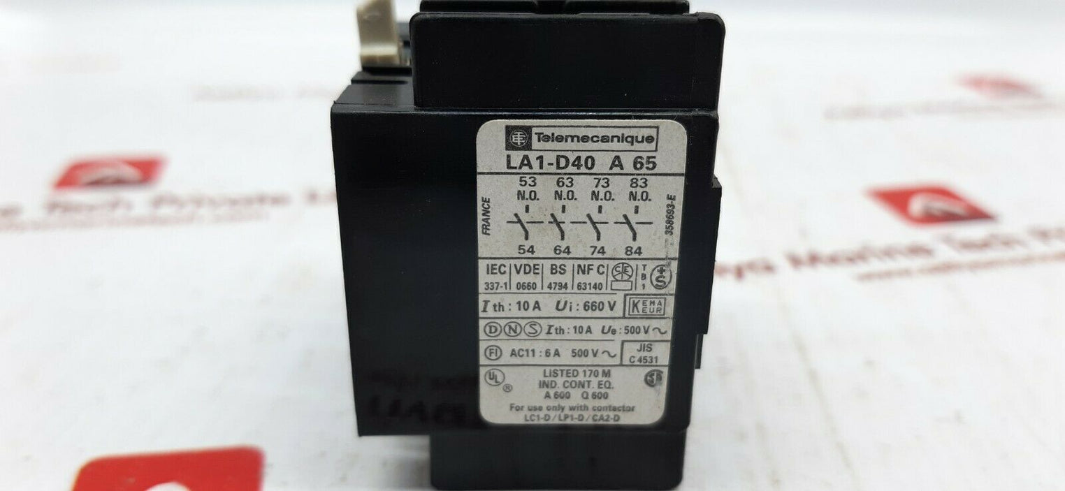 Telemecanique la1-d40 a 65 contactor 660v 10a
