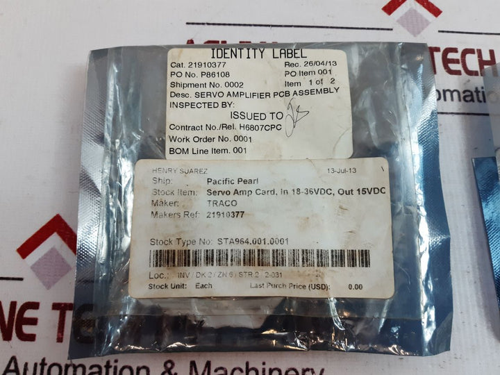 21950377-2/3 Pcb Servo Amp Card