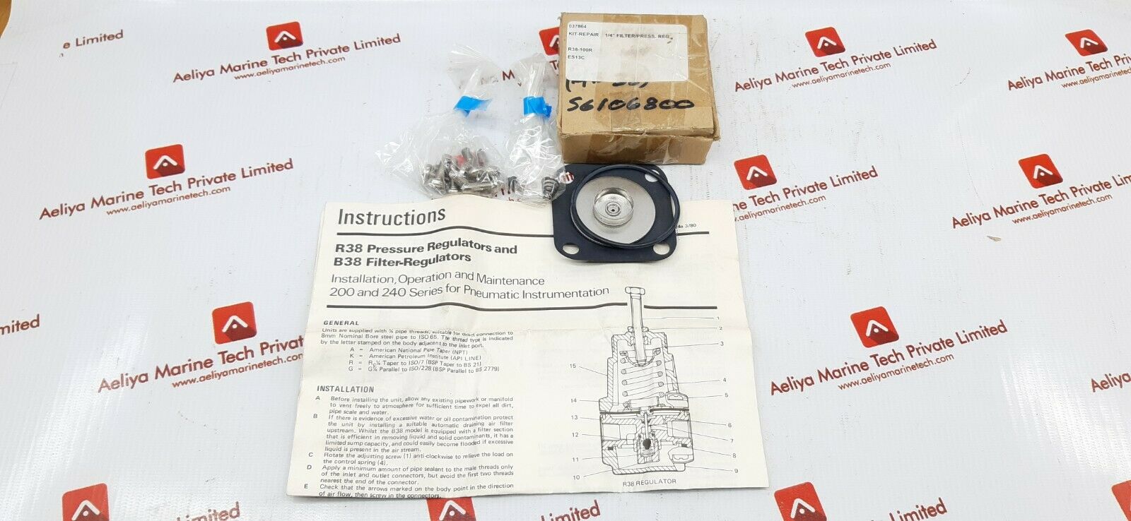 R38-b38 pressure regulator r38-100r