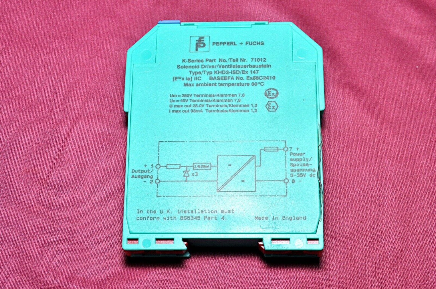 Pepperl   fuchs k-series khd3-isd/ex 147 solenoid driver 71012