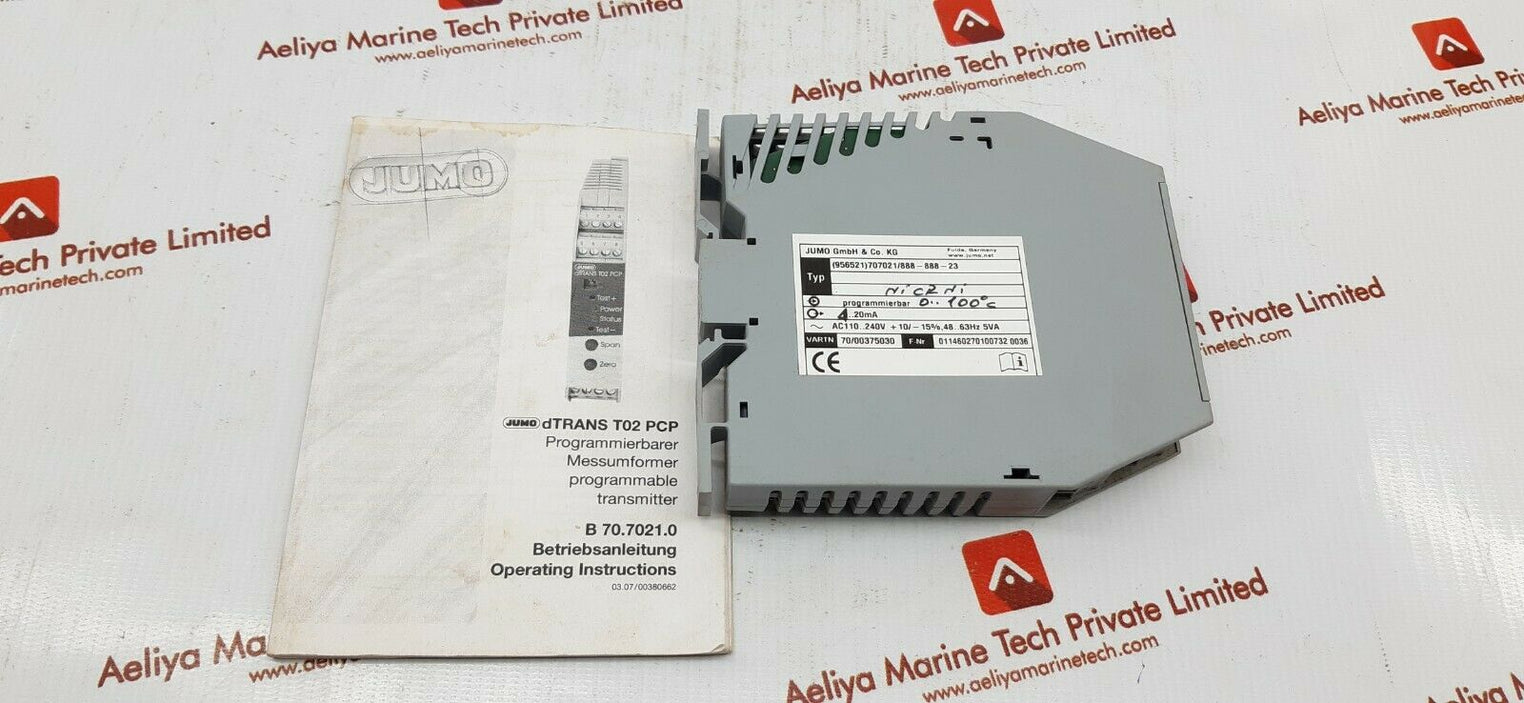 Jumo dtrans t02 pcp transmitter programmable (956521)707021/888-888-23