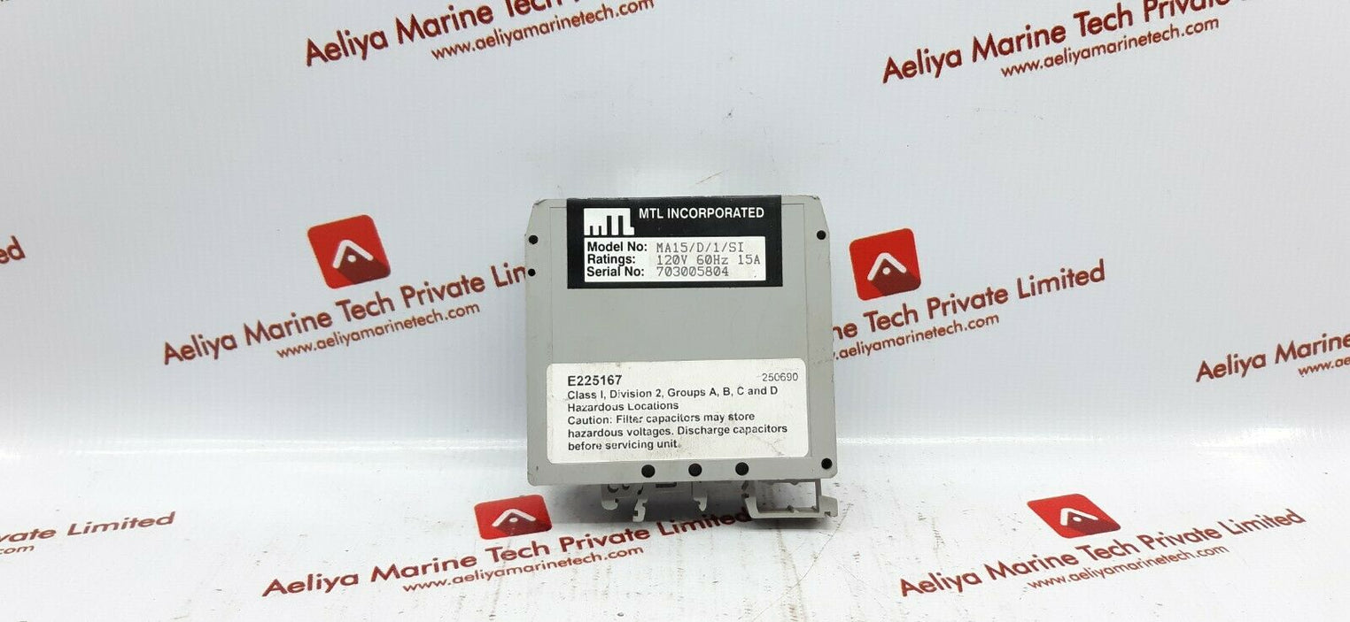 Mtl incorporated ma15/d/1/si 120v 60hz 15a