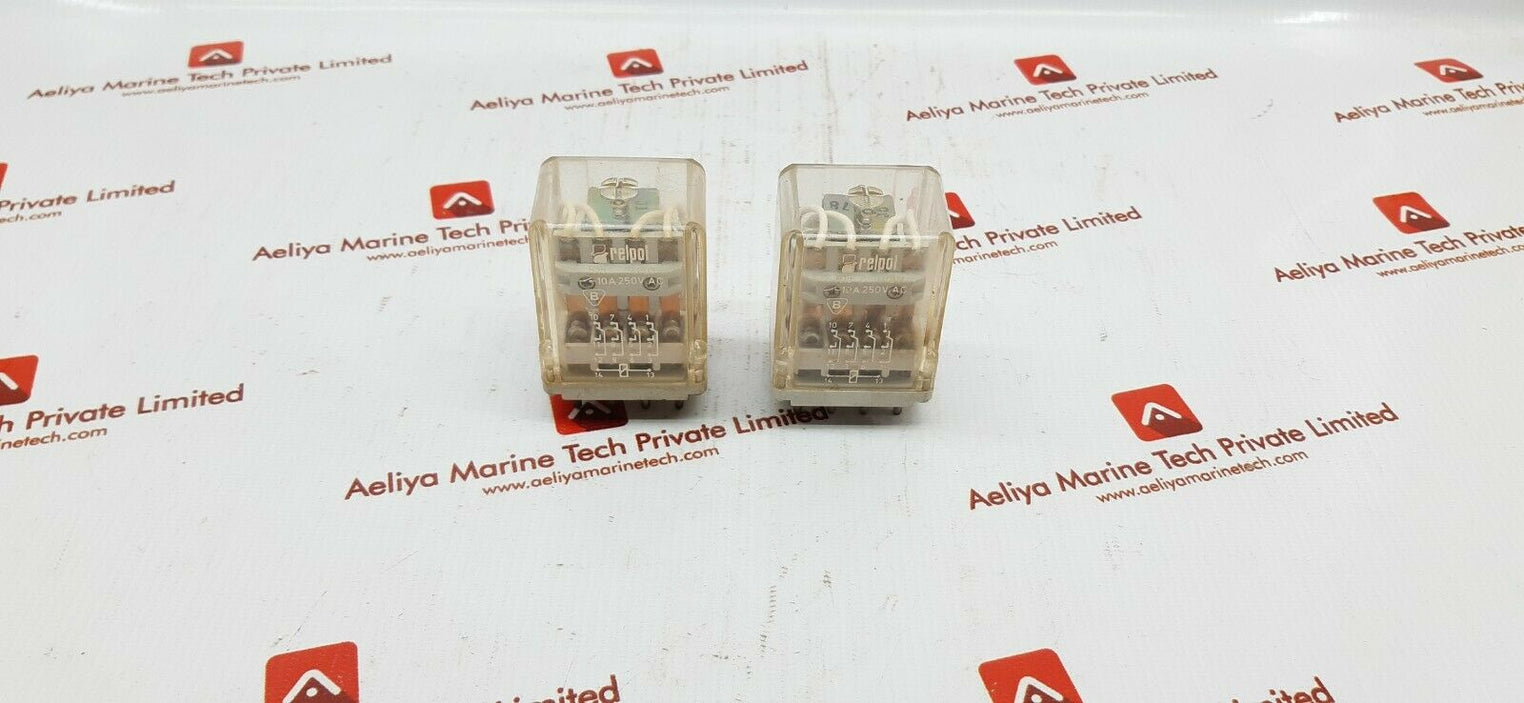 Relpol r15 4pdt relay 10a 250v